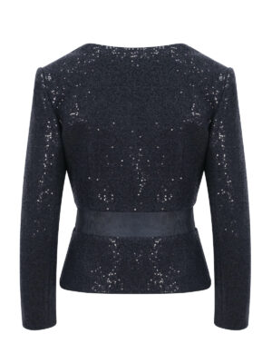 Shimmery Black Sequin Blazer