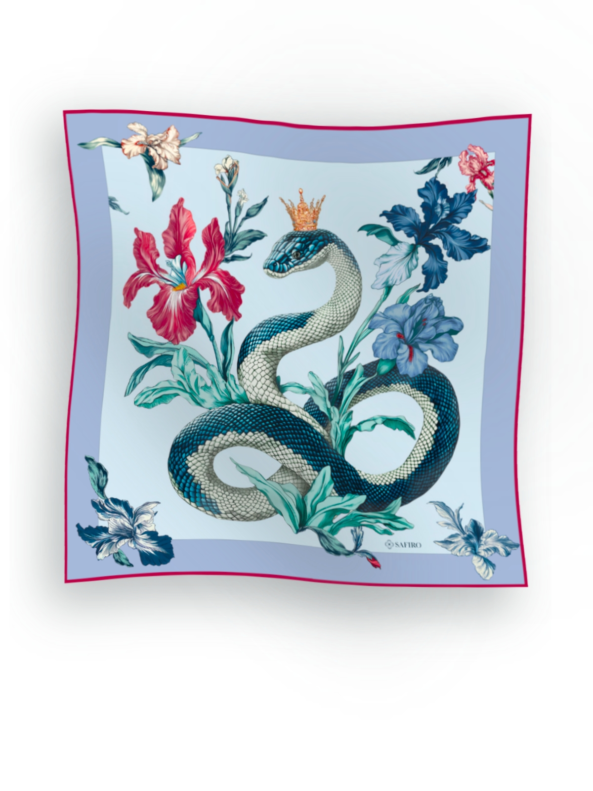 snake design scarf for women; silk scarf for women; scarf for ladies