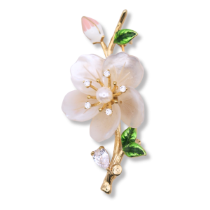 Blossom Radiance Mother-of-Pearl Flower Brooch Blossom Radiance Mother-of-Pearl Flower Brooch